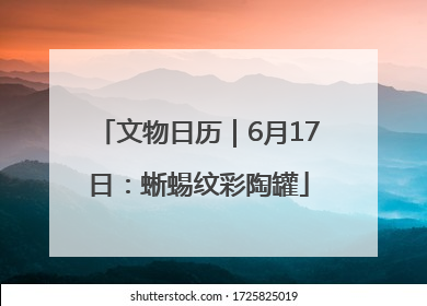 文物日历｜6月17日：蜥蜴纹彩陶罐