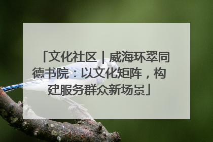 文化社区｜威海环翠同德书院：以文化矩阵，构建服务群众新场景