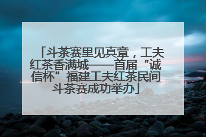 斗茶赛里见真章，工夫红茶香满城——首届“诚信杯”福建工夫红茶民间斗茶赛成功举办