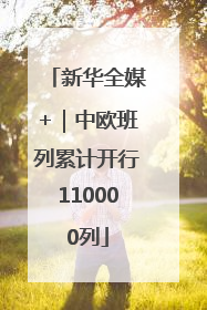新华全媒+｜中欧班列累计开行110000列