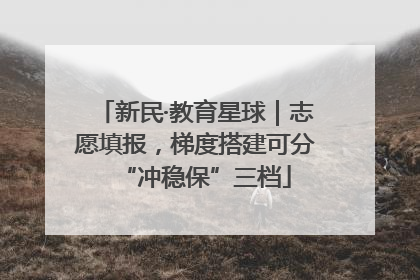 新民·教育星球｜志愿填报，梯度搭建可分“冲稳保”三档