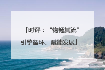 时评：“物畅其流”引擎循环、赋能发展
