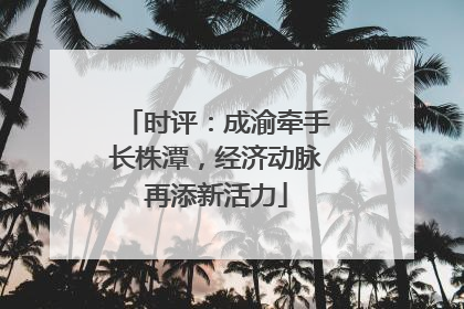 时评：成渝牵手长株潭，经济动脉再添新活力