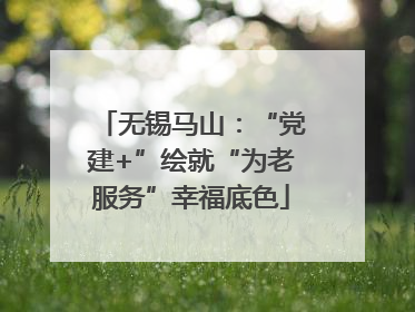 无锡马山：“党建+”绘就“为老服务”幸福底色