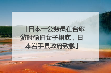 日本一公务员在台旅游时偷拍女子裙底，日本岩手县政府致歉
