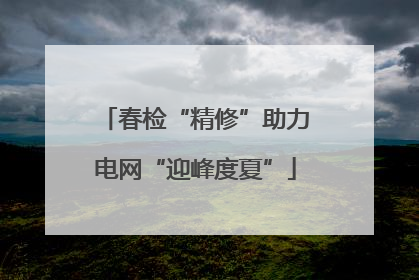 春检“精修”助力电网“迎峰度夏”