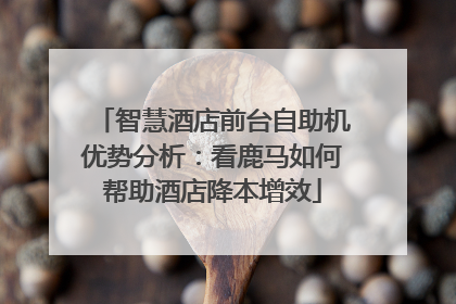 智慧酒店前台自助机优势分析：看鹿马如何帮助酒店降本增效