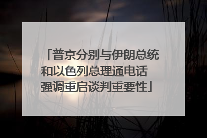 普京分别与伊朗总统和以色列总理通电话 强调重启谈判重要性