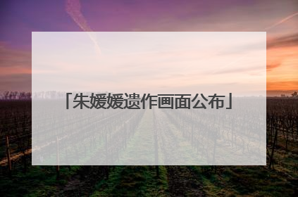 朱媛媛遗作画面公布