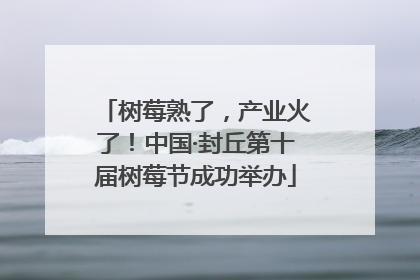 树莓熟了，产业火了！中国·封丘第十届树莓节成功举办