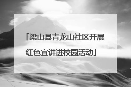 梁山县青龙山社区开展红色宣讲进校园活动