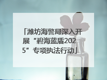 潍坊海警局深入开展“碧海蓝盾2025”专项执法行动