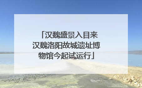 汉魏盛景入目来 汉魏洛阳故城遗址博物馆今起试运行