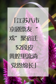 江苏八市京剧票友“戏”聚宿迁 52段皮黄腔里流淌党恩绵长