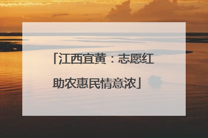 江西宜黄：志愿红助农惠民情意浓