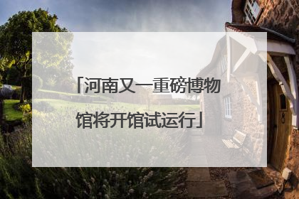 河南又一重磅博物馆将开馆试运行