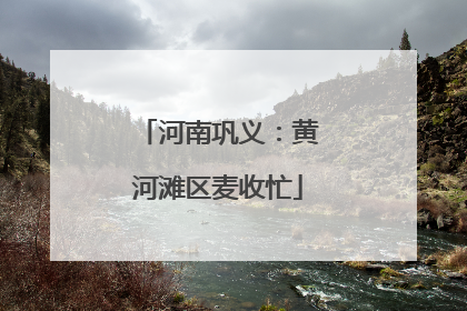 河南巩义：黄河滩区麦收忙