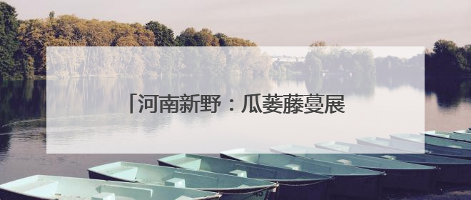 河南新野：瓜蒌藤蔓展新绿，产业振兴正当时