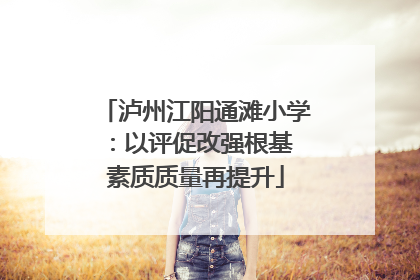 泸州江阳通滩小学：以评促改强根基 素质质量再提升