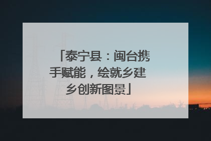 泰宁县：闽台携手赋能，绘就乡建乡创新图景