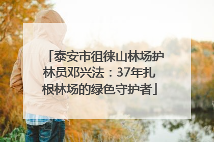 泰安市徂徕山林场护林员邓兴法：37年扎根林场的绿色守护者