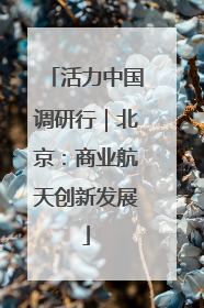 活力中国调研行｜北京：商业航天创新发展