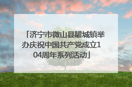 济宁市微山县驩城镇举办庆祝中国共产党成立104周年系列活动