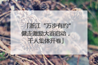 浙江“万步有约”健走激励大赛启动，千人集体开卷