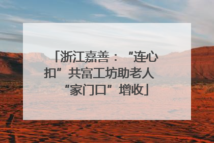 浙江嘉善：“连心扣”共富工坊助老人“家门口”增收