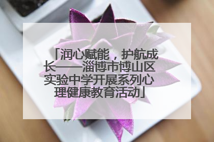 润心赋能，护航成长——淄博市博山区实验中学开展系列心理健康教育活动