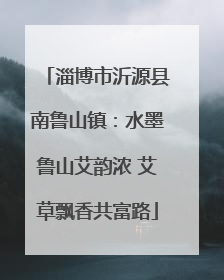 淄博市沂源县南鲁山镇：水墨鲁山艾韵浓 艾草飘香共富路