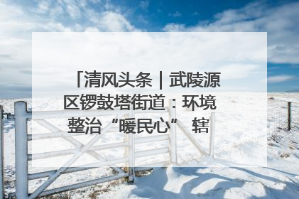 清风头条｜武陵源区锣鼓塔街道：环境整治“暖民心” 辖区面貌“靓”起来