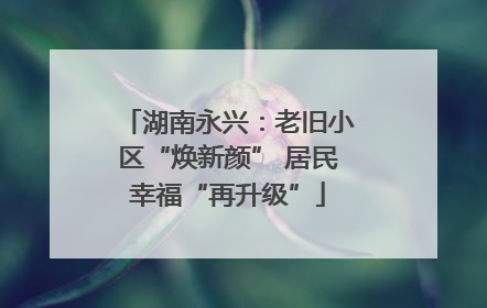 湖南永兴：老旧小区“焕新颜” 居民幸福“再升级”
