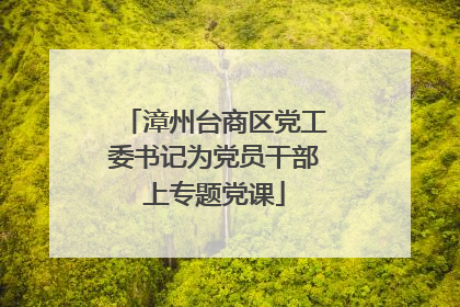 漳州台商区党工委书记为党员干部上专题党课