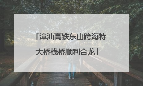 漳汕高铁东山跨海特大桥栈桥顺利合龙