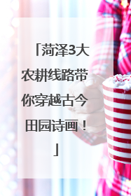 菏泽3大农耕线路带你穿越古今田园诗画！