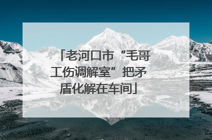 老河口市“毛哥工伤调解室”把矛盾化解在车间