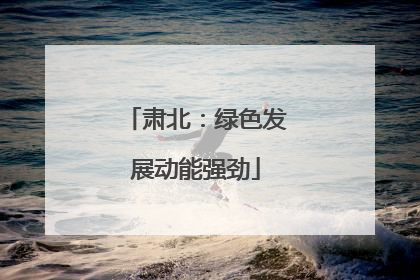 肃北：绿色发展动能强劲