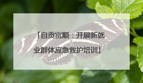 自贡富顺：开展新就业群体应急救护培训