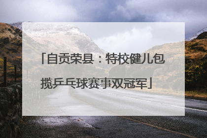 自贡荣县：特校健儿包揽乒乓球赛事双冠军