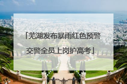 芜湖发布暴雨红色预警 交警全员上岗护高考