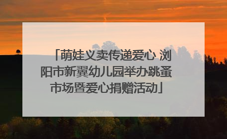 萌娃义卖传递爱心 浏阳市新翼幼儿园举办跳蚤市场暨爱心捐赠活动