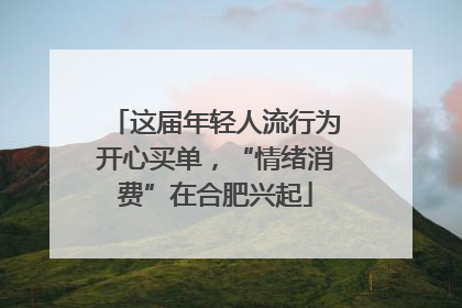 这届年轻人流行为开心买单，“情绪消费”在合肥兴起