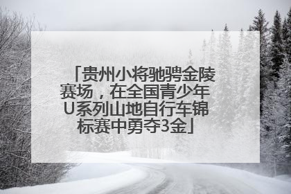 贵州小将驰骋金陵赛场，在全国青少年U系列山地自行车锦标赛中勇夺3金