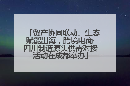 贸产协同联动、生态赋能出海，跨境电商·四川制造源头供需对接活动在成都举办
