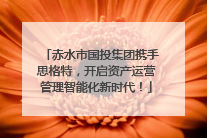 赤水市国投集团携手思格特，开启资产运营管理智能化新时代！
