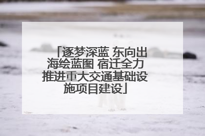 逐梦深蓝 东向出海绘蓝图 宿迁全力推进重大交通基础设施项目建设