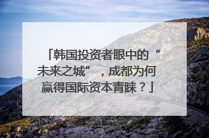 韩国投资者眼中的“未来之城”，成都为何赢得国际资本青睐？