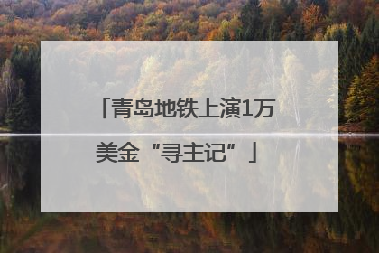 青岛地铁上演1万美金“寻主记”