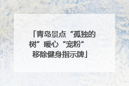青岛景点“孤独的树”暖心“宠粉” 移除健身指示牌